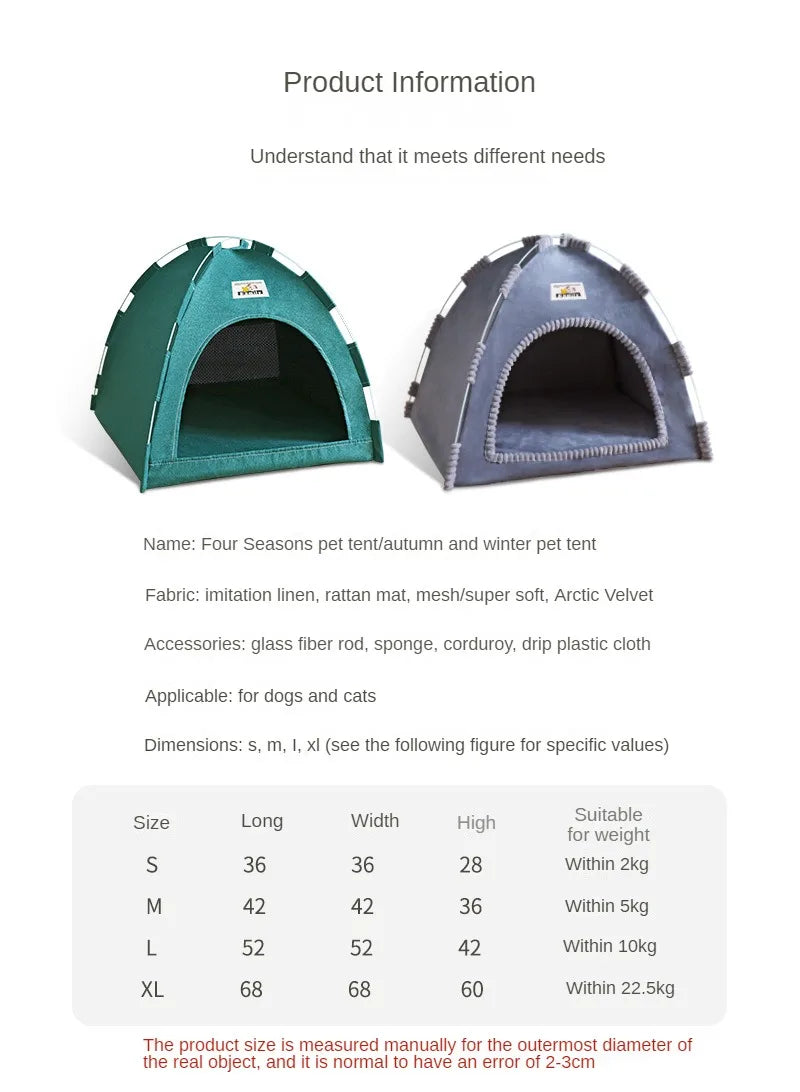Portable Pet House Bed