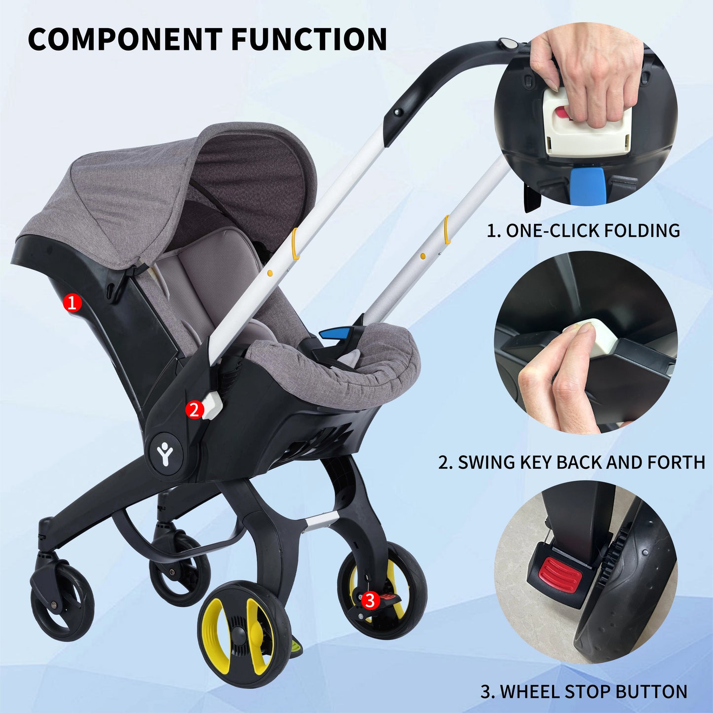Multi-functional Foldable Baby Stroller