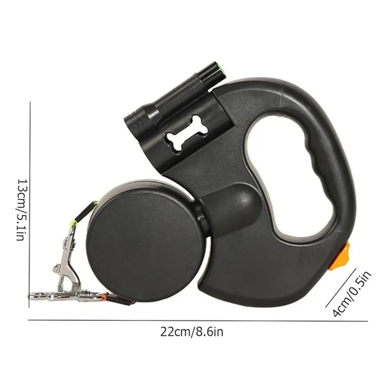 Double Dog Leash for Two Dogs with Tangle-Free Swivel