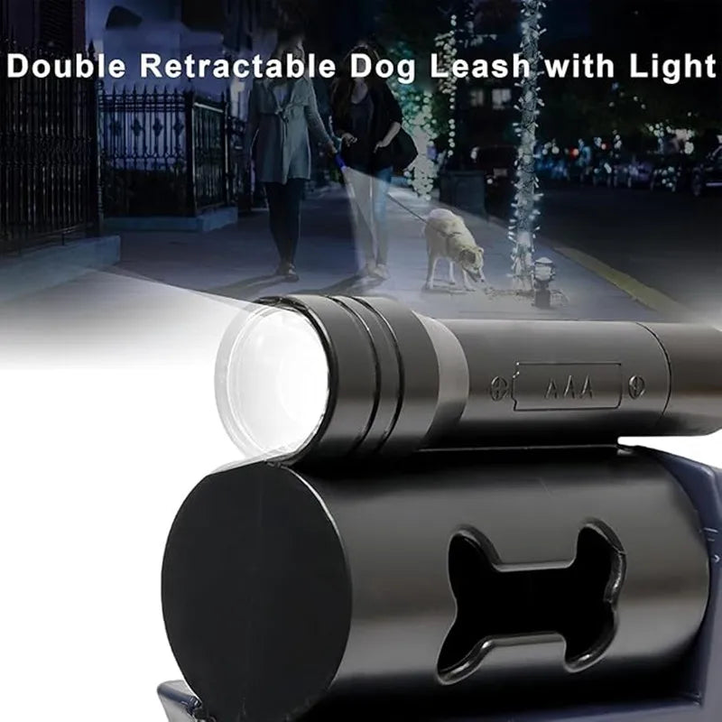 Double Dog Leash for Two Dogs with Tangle-Free Swivel