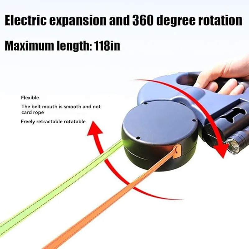 Double Dog Leash for Two Dogs with Tangle-Free Swivel