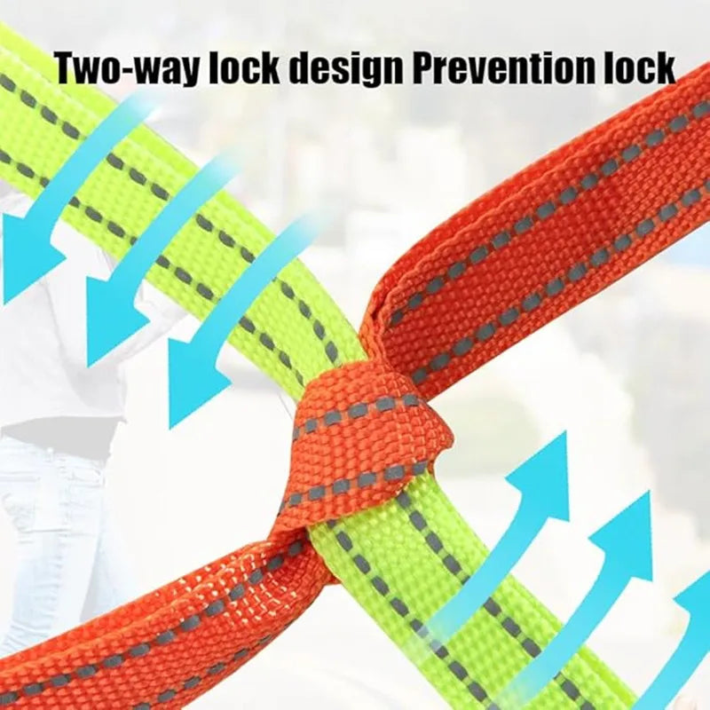 Double Dog Leash for Two Dogs with Tangle-Free Swivel